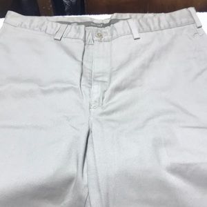 Savane Pants Size 36 Light Gray Wrinkle Free Teflon Stain Blocker